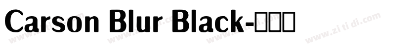 Carson Blur Black字体转换